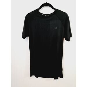 TB New! Muscle Fit Men's Black Athletic Short Sleeve Shirt Medium